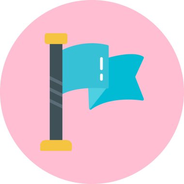 Bayrak. Web simgesi vektör illüstrasyonu