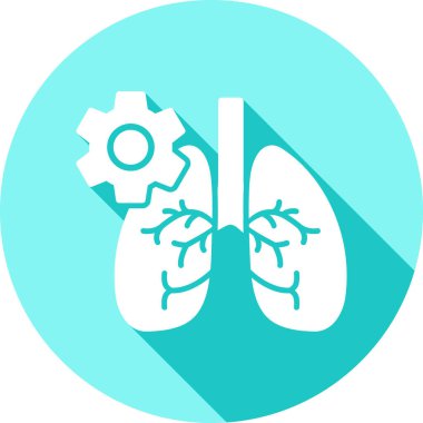 vektör modern akciğer simgesi