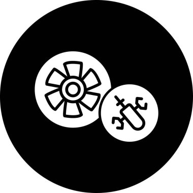 Bir çiçek simgesinin vektör illüstrasyonu