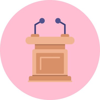 Podyum ikon vektör illüstrasyonu