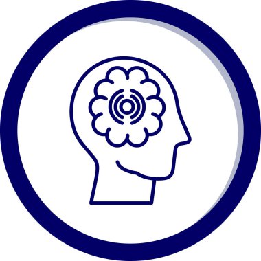 vektör insan beyni simgesi