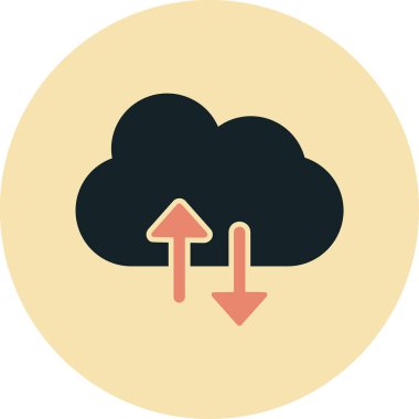 Bulut. Web simgesi basit illüstrasyon