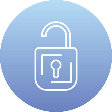 asma kilit web simgesi, basit vektör illüstrasyonu