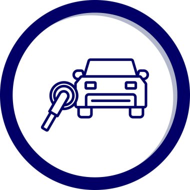 Araba simgesinin vektör illüstrasyonu