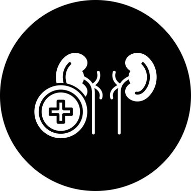 Böbrek. Web simgesi basit illüstrasyon