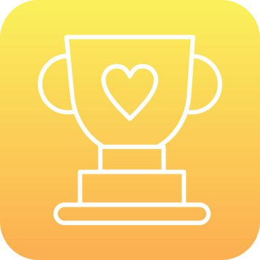 ödül kupa simgesi, basit vektör illüstrasyonu