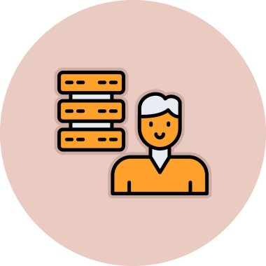 Bir insan simgesinin vektör illüstrasyonu