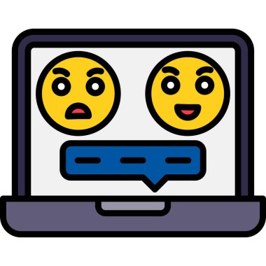 Sohbet simgesi vektör illüstrasyonu