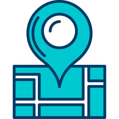 Vektör konumu simge illüstrasyonu