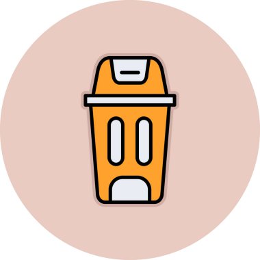 Çöp kutusu vektör illüstrasyonuName