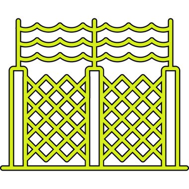 Çit. Web simgesi basit illüstrasyon