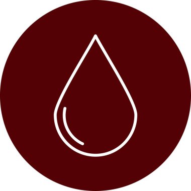 Vektör simgesini bırak. bu yuvarlak düz sembol pembe renk ve beyaz arkaplan ile çizilir.