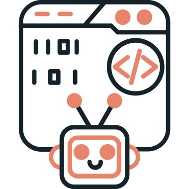 Bir bilgisayar simgesinin vektör illüstrasyonu