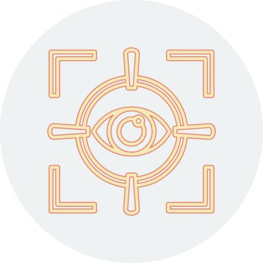 Göz simgesinin vektör illüstrasyonu