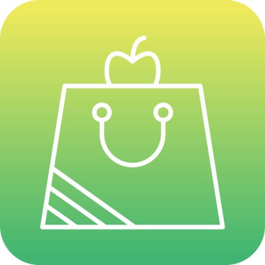 güzel elma vektör çizgisi simgesi