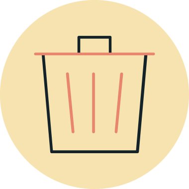 Çöp. Web simgesi basit illüstrasyon