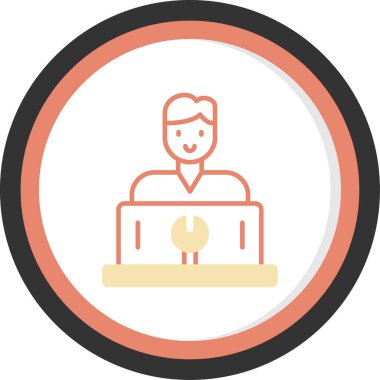 İnsan simgesinin vektör illüstrasyonu