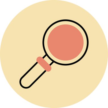 Büyütme cam simgesi, vektör illüstrasyonu