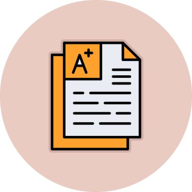 belge simgesi vektör illüstrasyonu