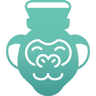 Hayvan içeceği ikonu düz stil