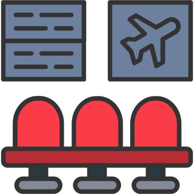 Havaalanı ikon vektör illüstrasyonu