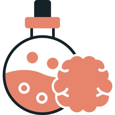 Beyin. Web simgesi basit illüstrasyon