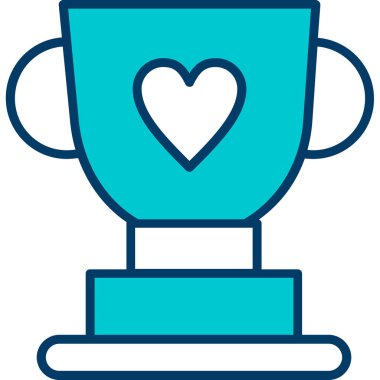 Kupa. Web simgesi basit illüstrasyon