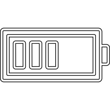 pil şarj aygıtı simgesi ana hat biçiminde