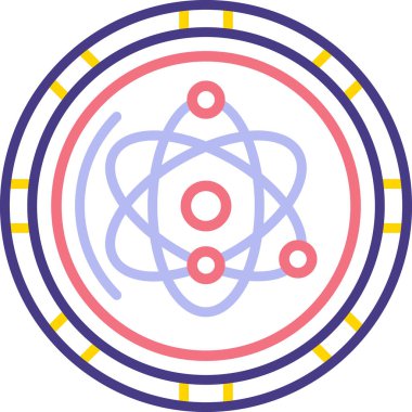 atom. Web simgesi basit illüstrasyon