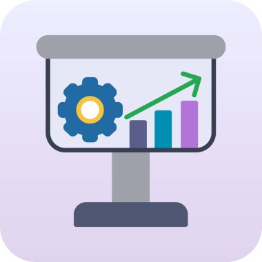 veri analizi düz simgesi düz biçimli
