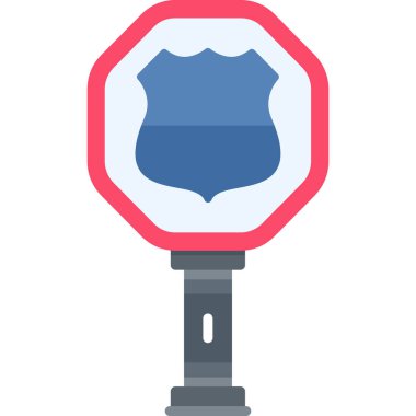 Trafik konisi simgesi vektör çizimi