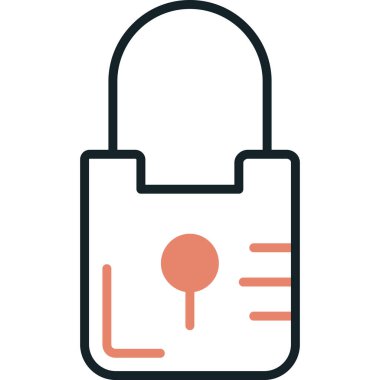 kilit simgesi, vektör illüstrasyonu