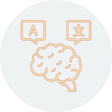 yaratıcı beyin simgesi, vektör illüstrasyonu