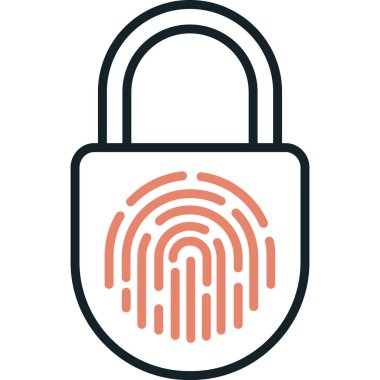 Kilit. Web simgesi vektör illüstrasyonu