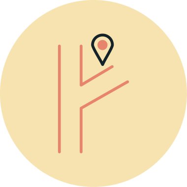 konum simgesi. Web için konum vektör simgelerinin basit illüstrasyonu