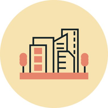 Bina. Web simgesi basit tasarım