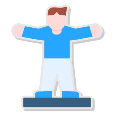 Erkek atlet simgesi, izometrik stil