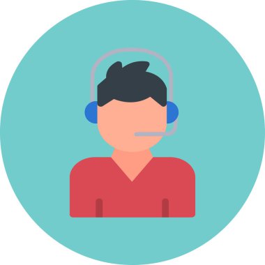 Avatar man simgesi vektör illüstrasyonu