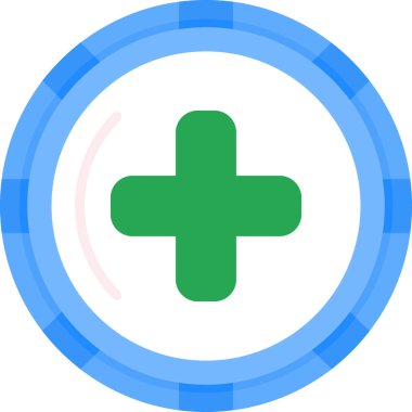 Hastane. Web simgesi basit illüstrasyon