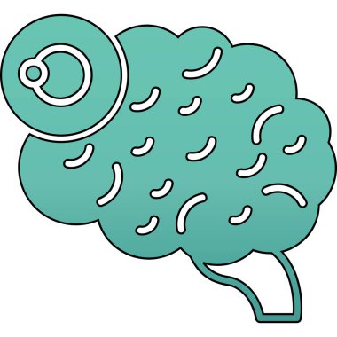 Beyin ve konuşma baloncukları ikonu. vektör illüstrasyonu