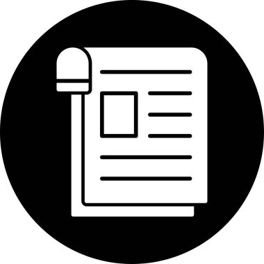 Belge. Web simgesi basit illüstrasyon