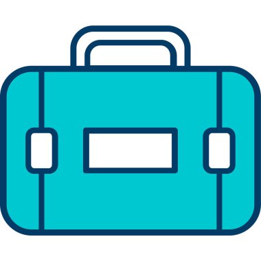 Evrak çantası. Web simgesi vektör illüstrasyonu