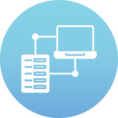 Ağ simgesinin vektör illüstrasyonu, teknoloji kavramı