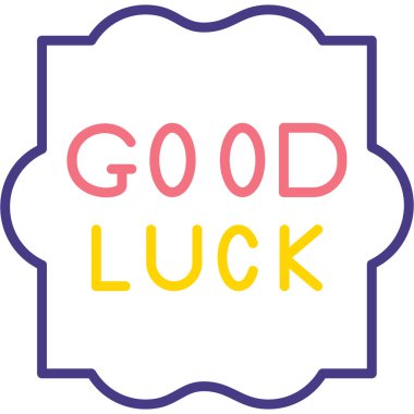 İyi şanslar vektör etiketi.