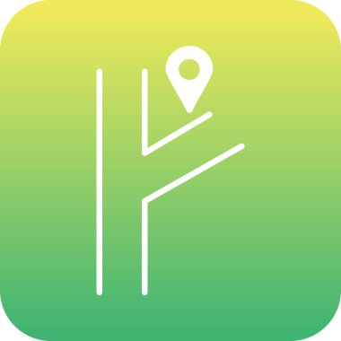 Benzersiz konum vektör simgesi