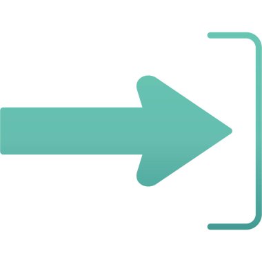 ok sağ vektör simgesi. biçim vuruş simgesi, eko mavi renk, beyaz arkaplan.