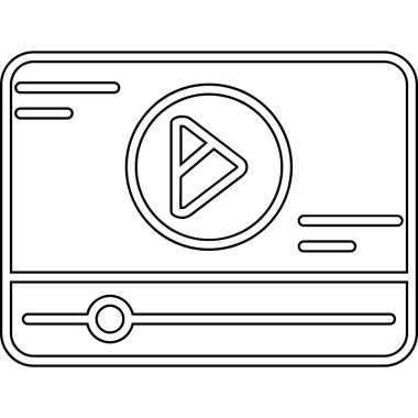 Oyuncu simgesi. Web için özet çizim vektör sembolü