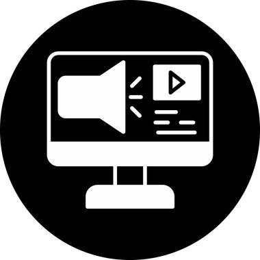 video simgesi vektör illüstrasyonu