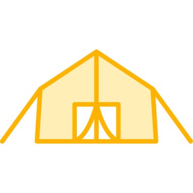 çadır simgesi vektör illüstrasyonu