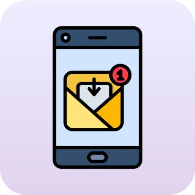 e-posta vektörü düz renk simgesi